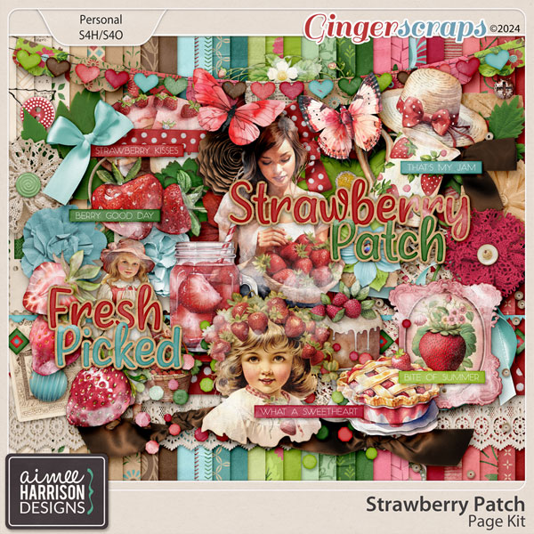 Strawberry Patch Page Kit by Aimee Harrison