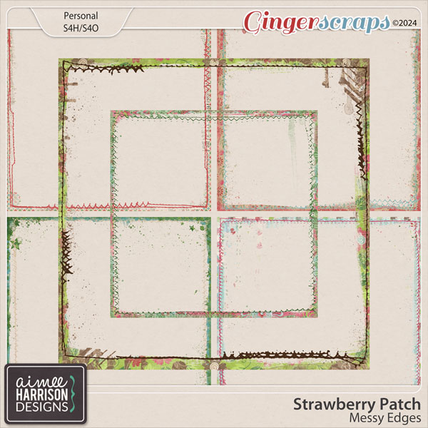 Strawberry Patch Messy Edges by Aimee Harrison