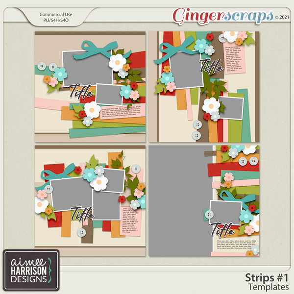 Strips #1 Templates by Aimee Harrison