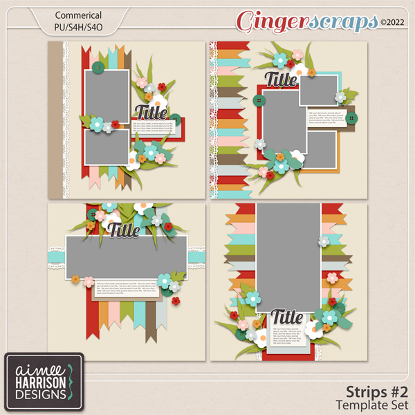 Strips #2 Template Set by Aimee Harrison