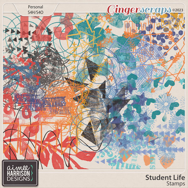 Student Life Stamps by Aimee Harrison