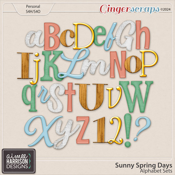Sunny Spring Days Alpha Sets by Aimee Harrison