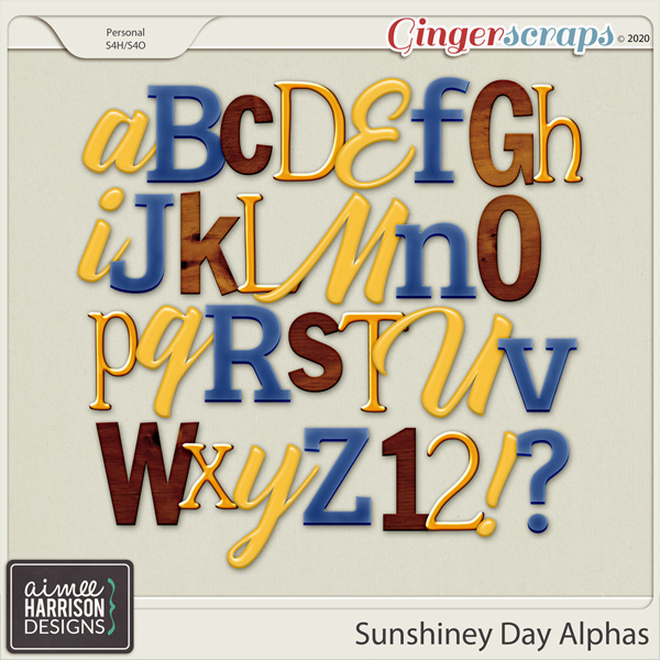 Sunshiney Day Alpha Sets by Aimee Harrison