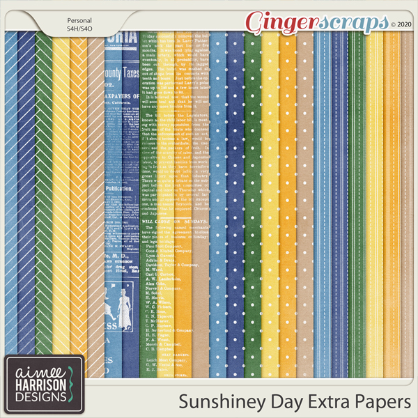 Sunshiney Day Extra Papers by Aimee Harrison