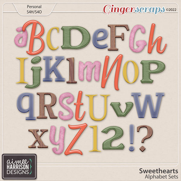 Sweethearts Alpha Sets by Aimee Harrison