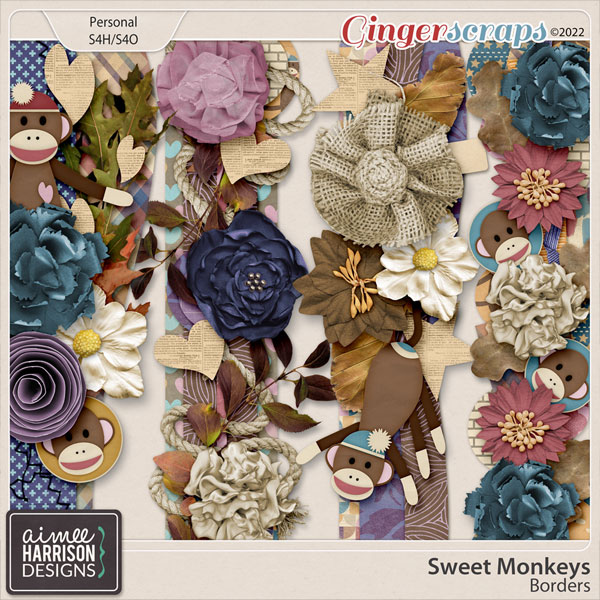 Sweet Monkeys Borders by Aimee Harrison