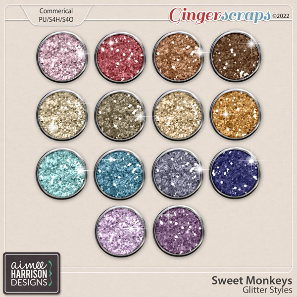 Sweet Monkeys Glitters by Aimee Harrison