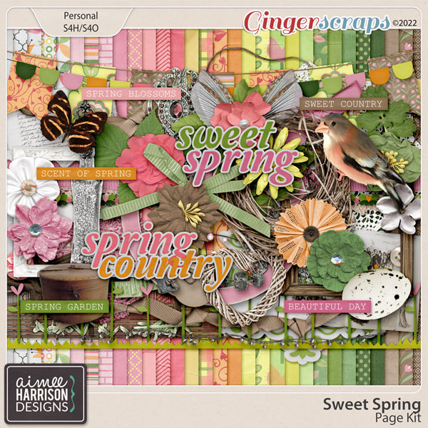 Sweet Spring Page Kit by Aimee Harrison