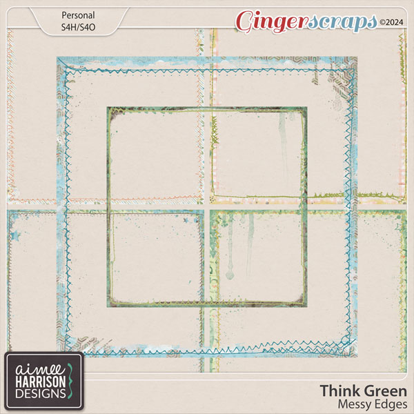 Think Green Messy Edges by Aimee Harrison