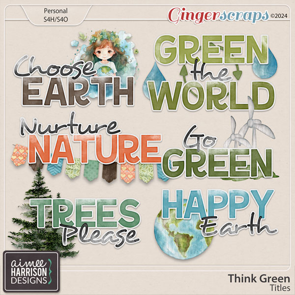 Think Green Titles by Aimee Harrison
