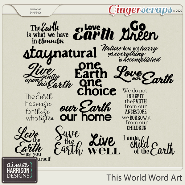 This World Word Art by Aimee Harrison