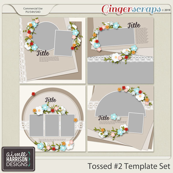 Tossed #2 Templates by Aimee Harrison