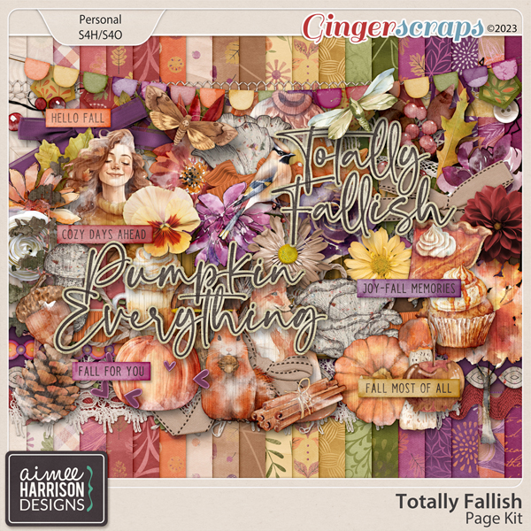 Totally Fallish Page Kit by Aimee Harrison