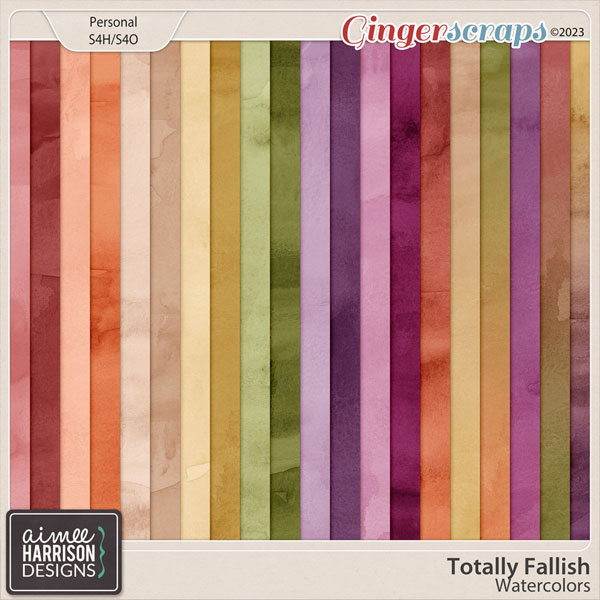 Totally Fallish Watercolor Papers by Aimee Harrison