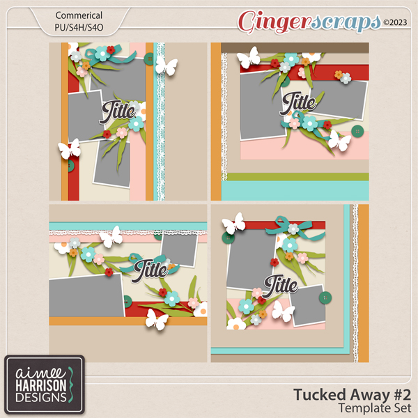 Tucked Away #2 Template Set by Aimee Harrison