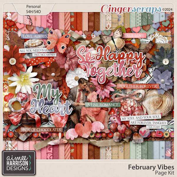 February Vibes Page Kit by Aimee Harrison