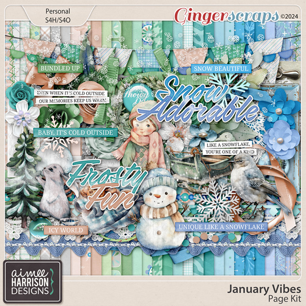 January Vibes Page Kit by Aimee Harrison