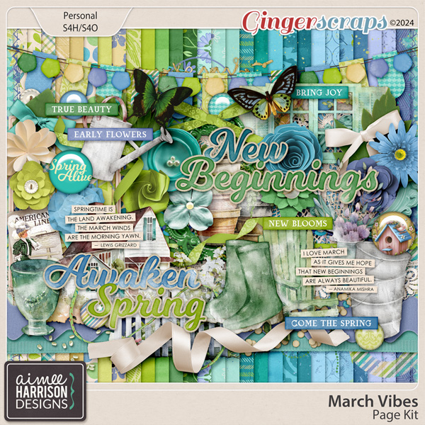 March Vibes Page Kit by Aimee Harrison