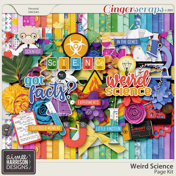 Weird Science Page Kit by Aimee Harrison