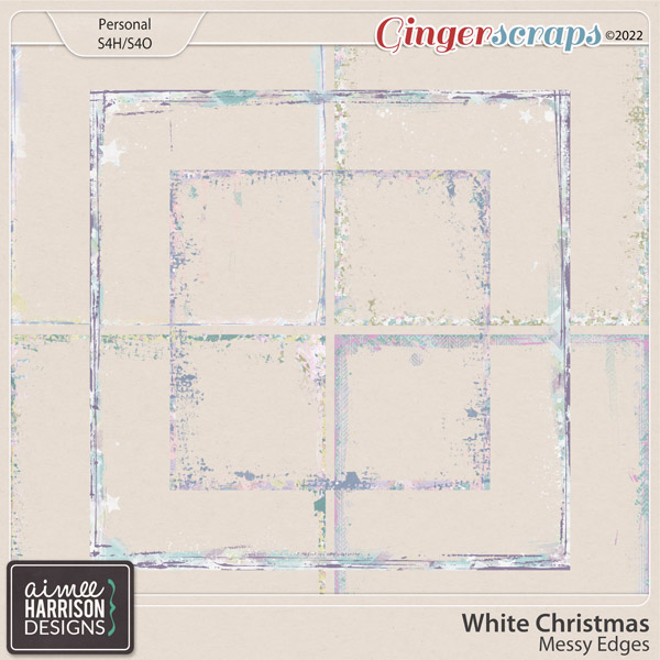 White Christmas Messy Edges by Aimee Harrison