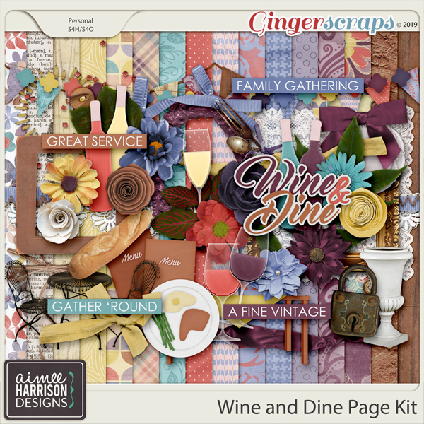 Wine and Dine Page Kit by Aimee Harrison