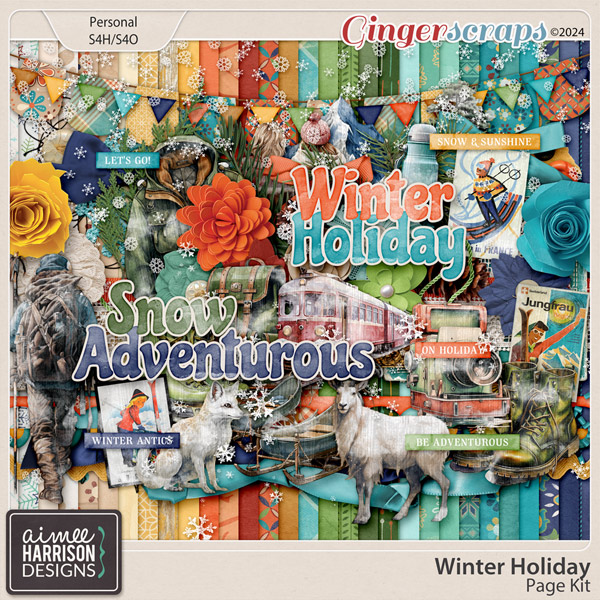 Winter Holiday Page Kit by Aimee Harrison