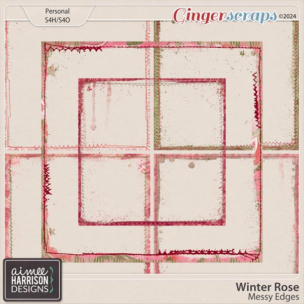 Winter Rose Messy Edges by Aimee Harrison