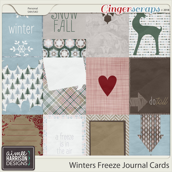 Winters Freeze Journal Cards by Aimee Harrison