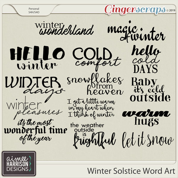Winter Solstice Word Art by Aimee Harrison