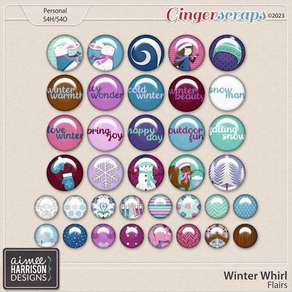 Winter Whirl Flairs by Aimee Harrison