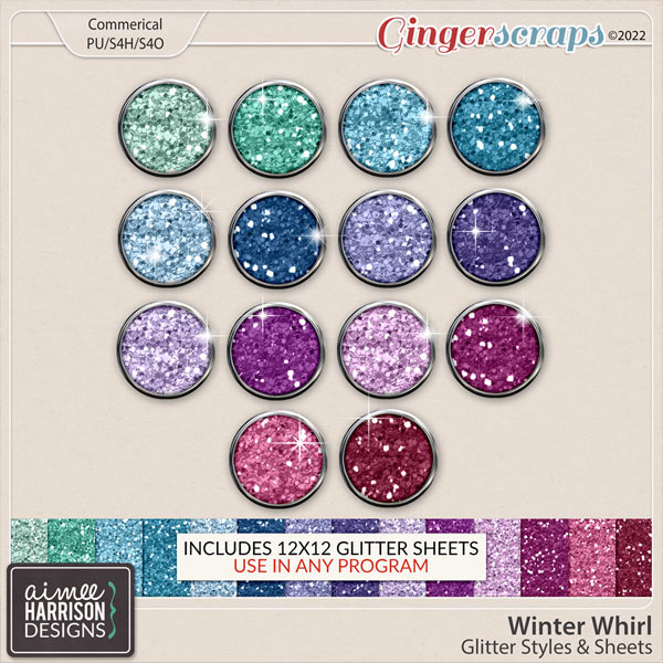 Winter Whirl Glitters by Aimee Harrison