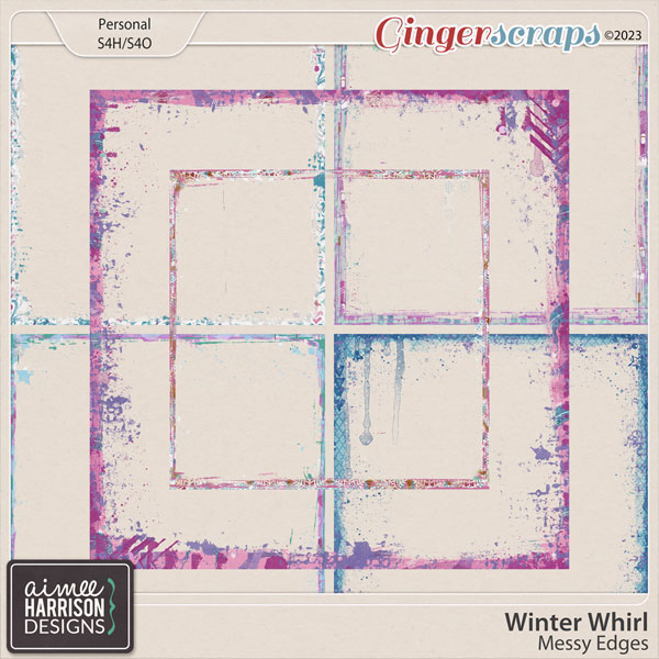 Winter Whirl Messy Edges by Aimee Harrison