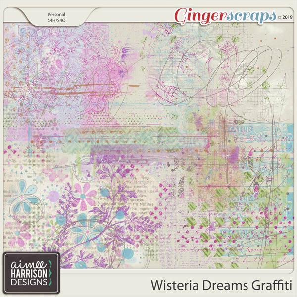 Wisteria Dreams Graffiti by Aimee Harrison