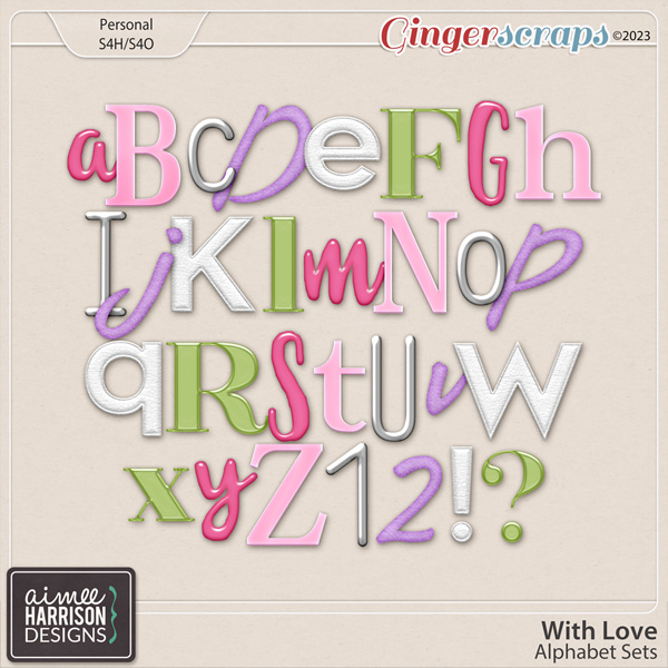 With Love Alpha Sets by Aimee Harrison