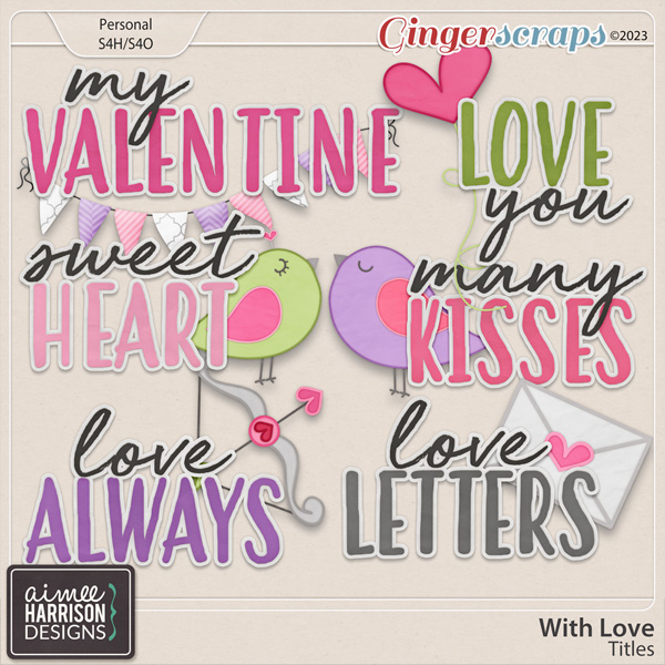 With Love Titles by Aimee Harrison