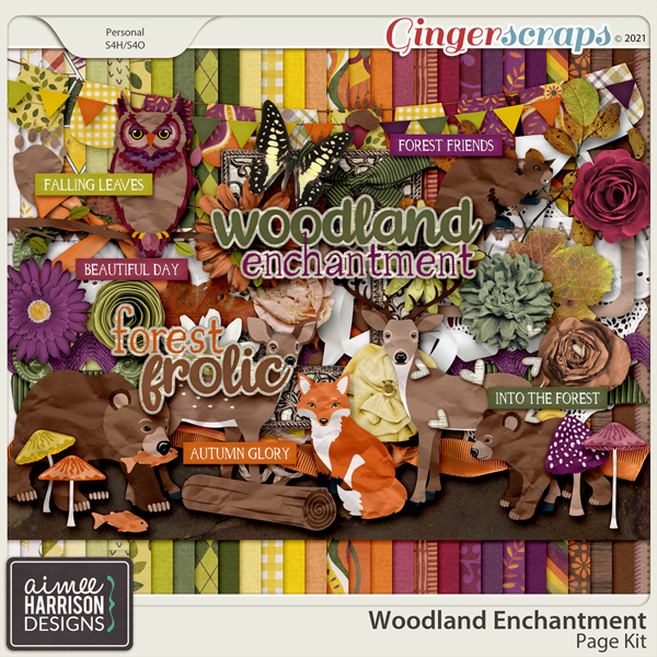 Woodland Enchantment Page Kit by Aimee Harrison