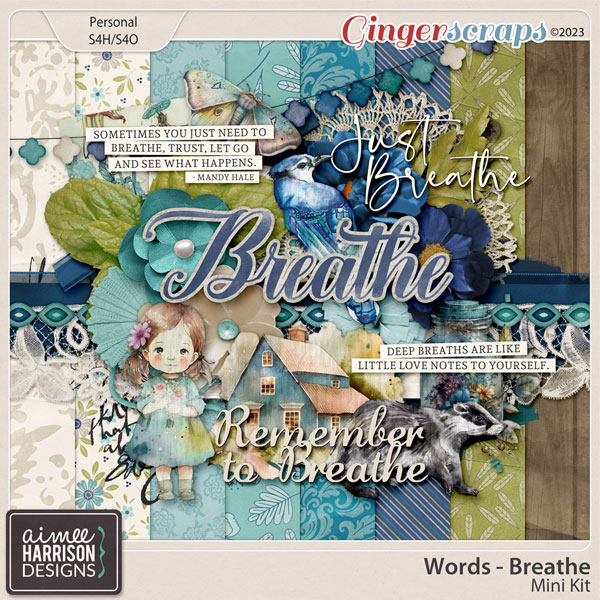 Words - Breathe Mini Kit by Aimee Harrison