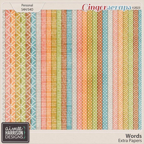 Words Extra Papers by Aimee Harrison
