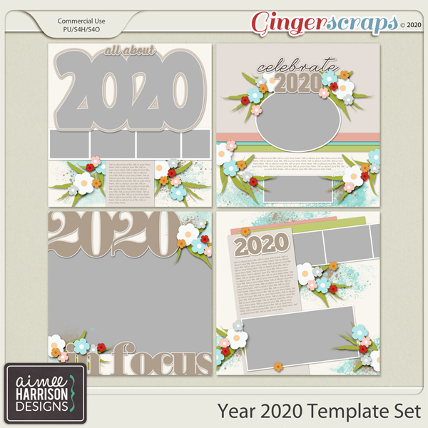 Year 2020 Templates by Aimee Harrison
