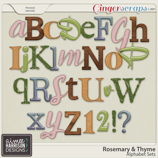 Rosemary and Thyme Alpha Sets by Aimee Harrison