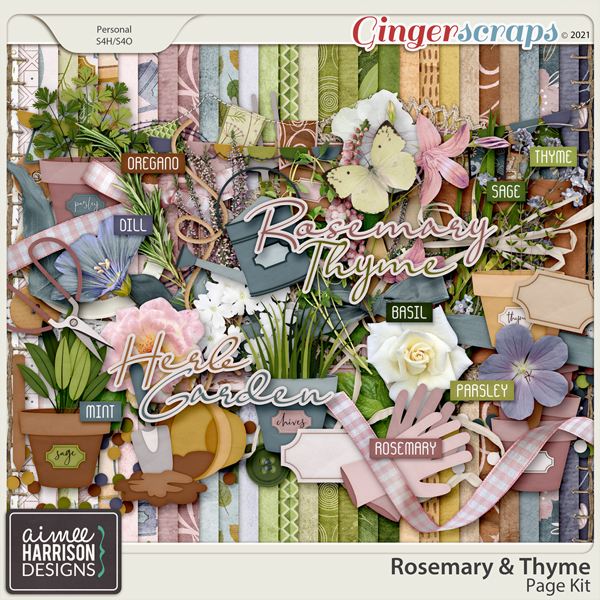 Rosemary and Thyme Page Kit by Aimee Harrison