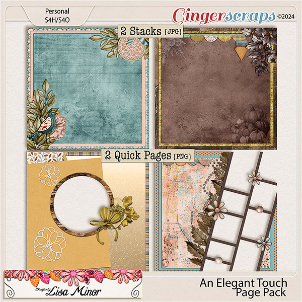 An Elegant Touch Page Pack from Designs by Lisa Minor