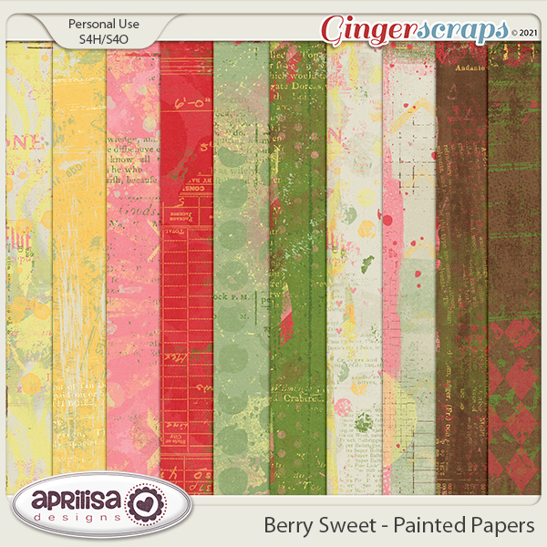 Berry Sweet - Painted Papers by Aprilisa Designs