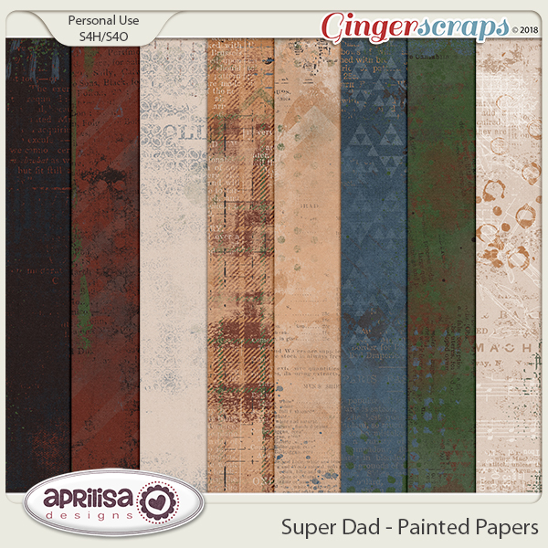 Super Dad - Painted Papers by Aprilisa Designs