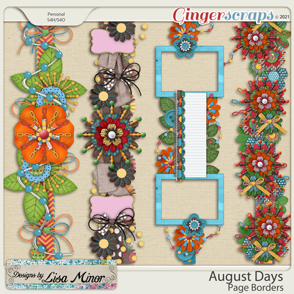 August Days Page Borders from Designs by Lisa Minor