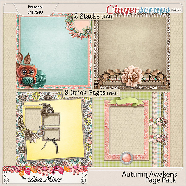 Autumn Awakens Page Pack from Designs by Lisa Minor