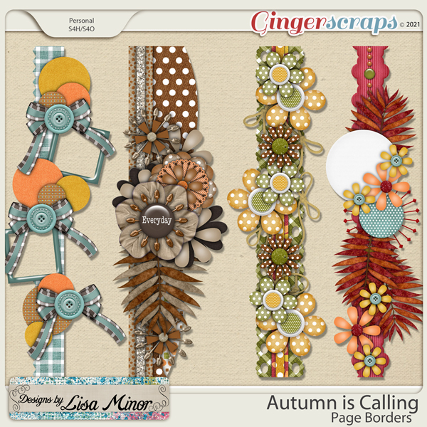 Autumn is Calling Page Borders from Designs by Lisa Minor