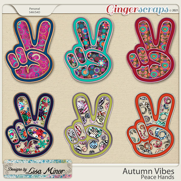 Autumn Vibes Peace Hands from Designs by Lisa Minor