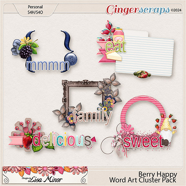 Berry Happy Word Art from Designs by Lisa Minor