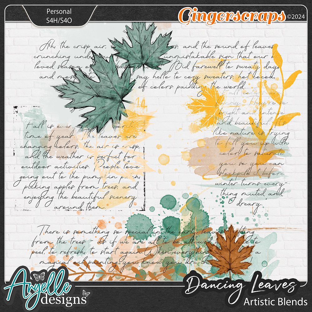 Dancing Leaves. Artistic Blends by Angelle Designs